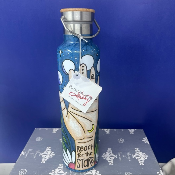 Primitives by Kathy Reach for the Stars inspirational Stainless steel bottle - Picture 1 of 8